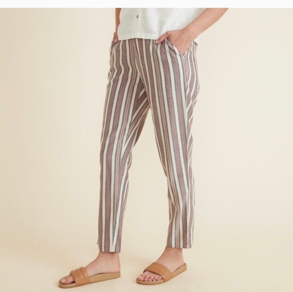 Marine Layer Striped Trousers Straight Leg Size Extra Small